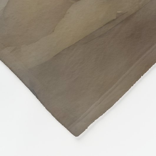 Staffy dog Portrait Fleecedecke (Ecke)