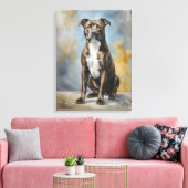 Staffy Dog Portrait Leinwanddruck (Insitu (Wohnzimmer))