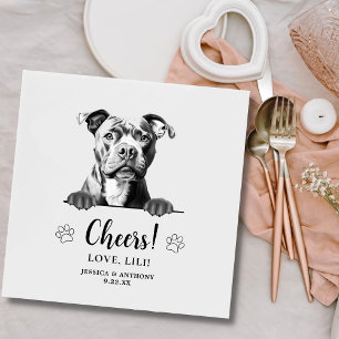Staffy Dog Zeichne Personalisierte Beifall Serviette
