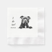 Staffy Hund Zeichnend Personalisiert Ich tue auch Serviette (Vorderseite)