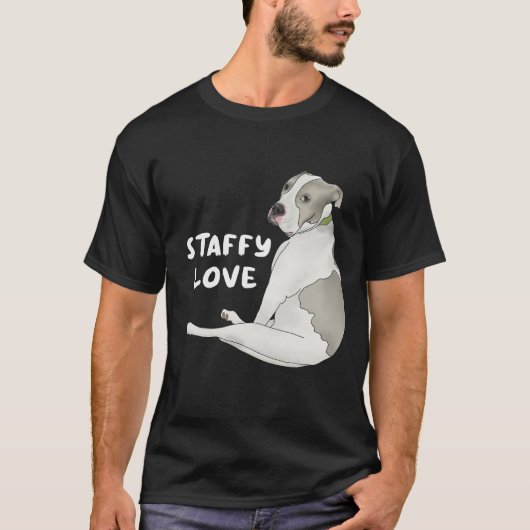 Staffy Liebe T-Shirt (Vorderseite)