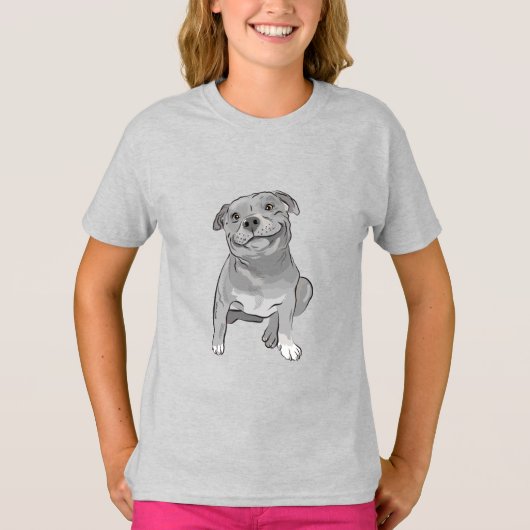 Staffy Liebe T-Shirt (Vorderseite)