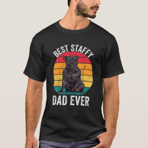 Staffy Vater Funny Vintag Staffordshire Bull Terri T-Shirt