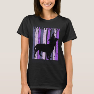Staffy Witch Hat Halloween Spooky Creepy Lila, abe T-Shirt