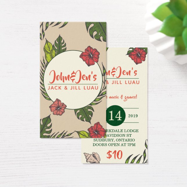 Stag and Doe Tickets - Hawaiian Luau Tropical (Schreibtisch)