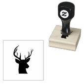 Stag Antler Rustikales Land Zeichnend Gummistempel (Stempel)