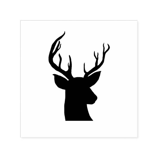 Stag Antler Rustikales Land Zeichnend Permastempel (Design)