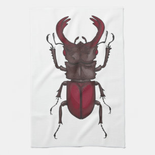 Stag beetle geschirrtuch