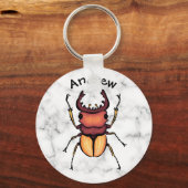 Stag Beetle Insect Art Entomology Name Schlüsselanhänger (Vorderseite)