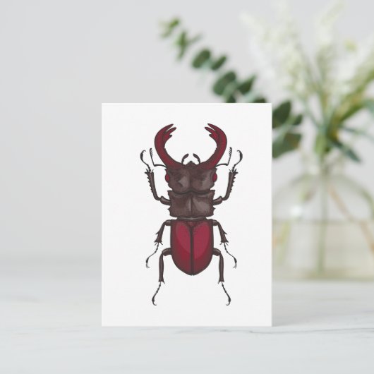 Stag beetle postkarte (Stehend Vorderseite)