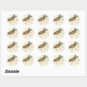 Stag Beetle Runder Aufkleber (Blatt)
