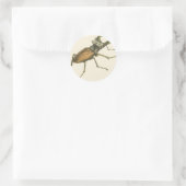 Stag Beetle Runder Aufkleber (Tasche)