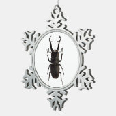 Stag Beetle Schneeflocken Zinn-Ornament (Rechts)