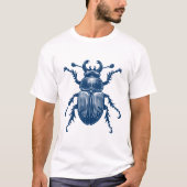 Stag Beetle - Shibori Blue T-Shirt (Vorderseite)