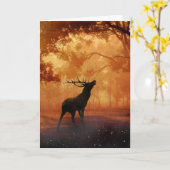 Stag bei Sunset Karte (Gelbe Blume)
