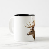 Stag Buck Deer Zweifarbige Tasse (Vorderseite Links)