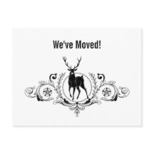 Stag Buck Verzierte Wirbel Bewegung Ankündigung |