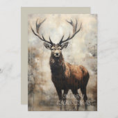 Stag Christmas Card Feiertagskarte (Vorne/Hinten)