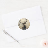 Stag Christmas Runder Aufkleber (Umschlag)