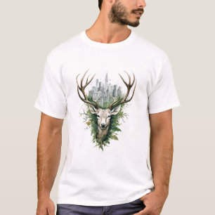 Stag Deer Animal Beauty Nature Naturerlebnis T-Shirt
