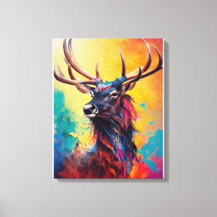 Stag Deer Animal Discovery Adventure Nature Planet Leinwanddruck