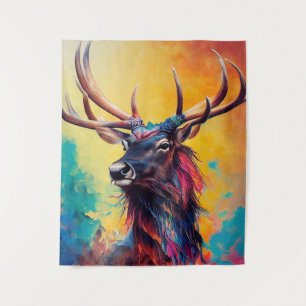 Stag Deer Animal Discovery Adventure Nature Planet Wandteppich