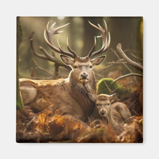 Stag Deer Animal Wild Beauty Freedom Wilderness Magnet (Vorne)