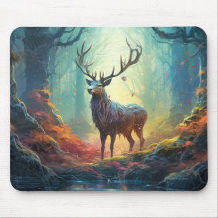 Stag Deer Animal Wildlife Wilderness Kunst, Dichtu Mousepad