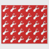 Stag Deer Head Fun Trendy Wrapping Paper Geschenkpapier (Flach)