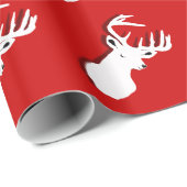 Stag Deer Head Fun Trendy Wrapping Paper Geschenkpapier (Rolleneckpunkt)