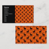 Stag Deer on Bright Orange Visitenkarte (Vorne/Hinten)
