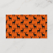 Stag Deer on Bright Orange Visitenkarte (Rückseite)