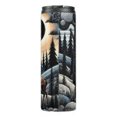 Stag Deer Under Eclipsed Celestie Sky Thermosbecher (Rückseite)