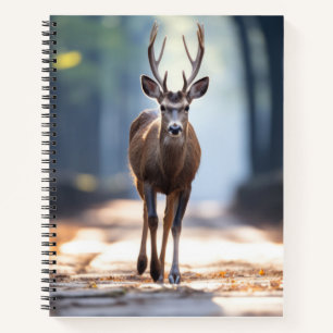 Stag Deer Wildlife Animal auf der Straße Notizblock