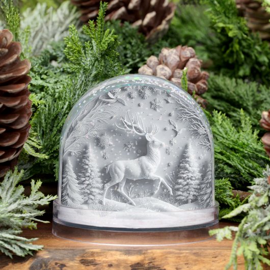 Stag Deer with With Poem Personalized Schneekugeln (Winter)