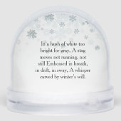 Stag Deer with With Poem Snow Globe Schneekugeln (Rückseite)