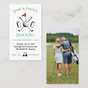 Stag & Doe/Jack und Jill Golf Themenausstellung Ti Visitenkarte