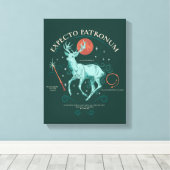 Stag Expecto Patronum Graphic Leinwanddruck (Insitu (Holzboden))