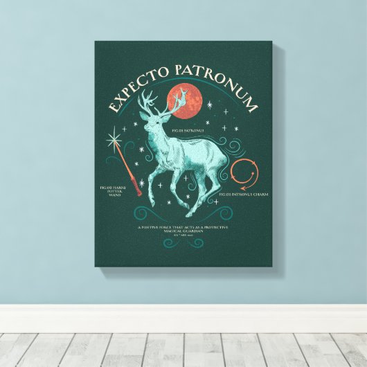 Stag Expecto Patronum Graphic Leinwanddruck (Insitu (Holzboden))