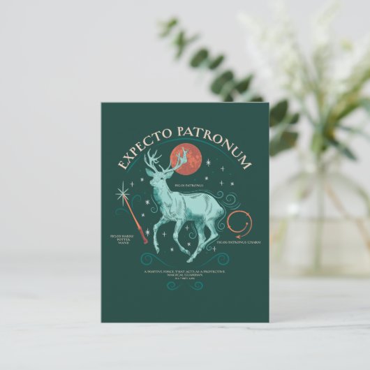 Stag Expecto Patronum Graphic Postkarte (Stehend Vorderseite)