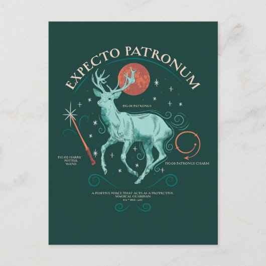 Stag Expecto Patronum Graphic Postkarte (Vorderseite)