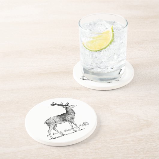 Stag Getränkeuntersetzer (Seite)