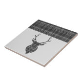 Stag Gray Tartan Pattern Fliese (Seite)