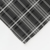 Stag Head auf Schwarz/Weiß Kariert Fleecedecke (Ecke)