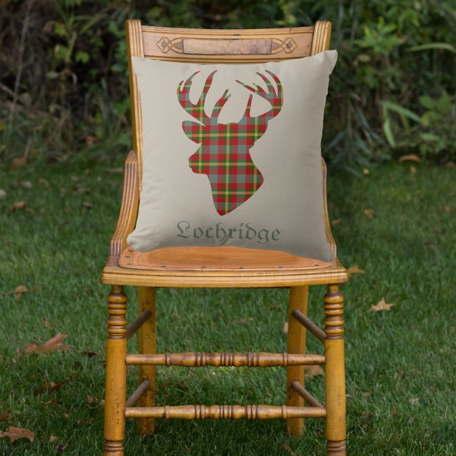 Stag Head Scottish Red Tartan Personalisiert Kissen (Von Creator hochgeladen)