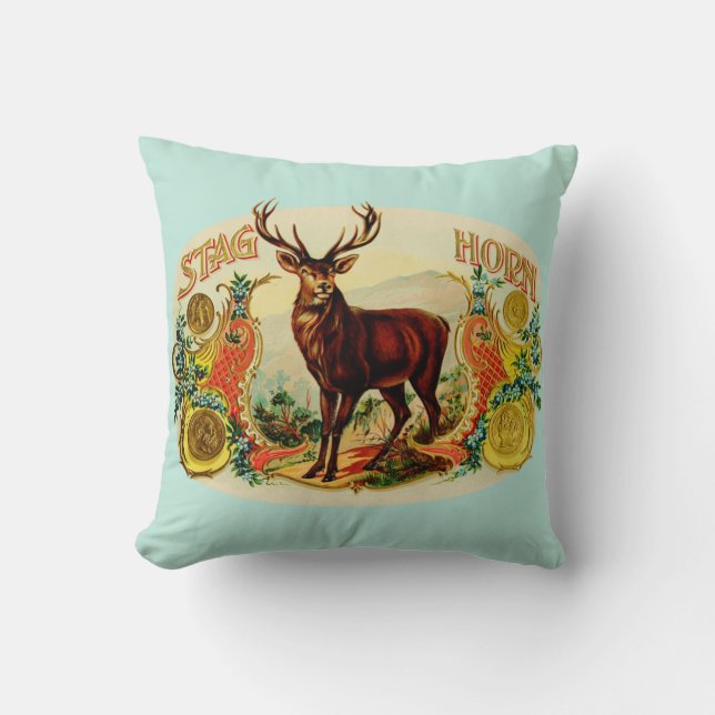 Stag Horn Throw Kissen (Vorderseite)