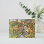 Stag Hunt von 'Brevis Narratio' Postkarte (Stehend Vorderseite)