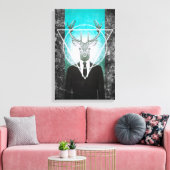 Stag im Anzug Leinwanddruck (Insitu (Wohnzimmer))