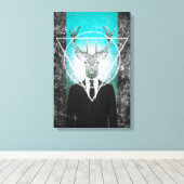 Stag im Anzug Leinwanddruck (Insitu (Holzboden))
