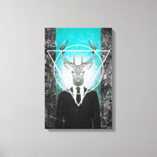 Stag im Anzug Leinwanddruck